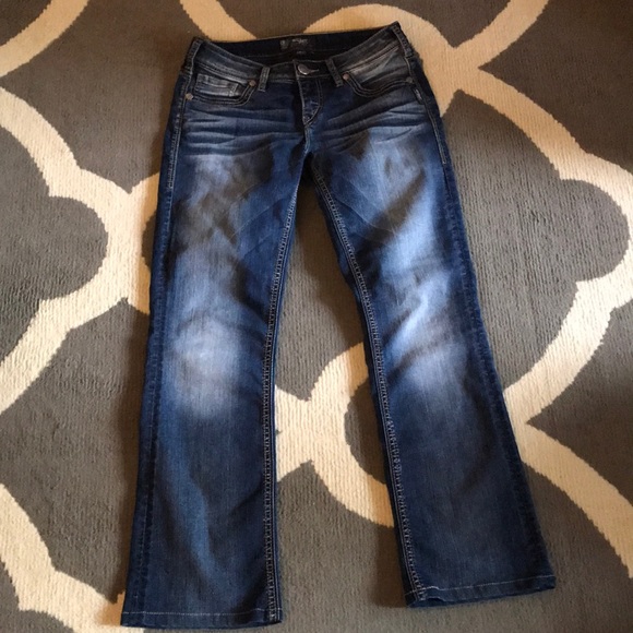 SUKI Silver Aiko Mid Rise Boot cut jeans